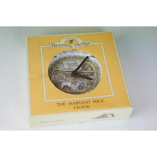 62 - Two Boxed Royal Doulton Brambly Hedge ‘ Harvest Mice ‘ Clocks