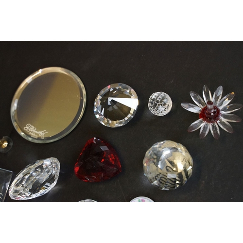 63 - Collection of Swarovski crystal ornaments, to include SCS examples, featuring Marguerite Daisy renew... 