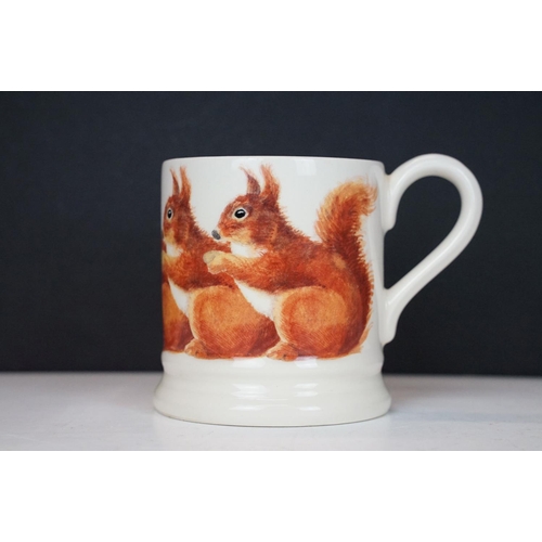 66 - A collection of three Emma Bridgewater litho 1/2 pint mugs to include Red Squirrel, Kingfisher and G... 