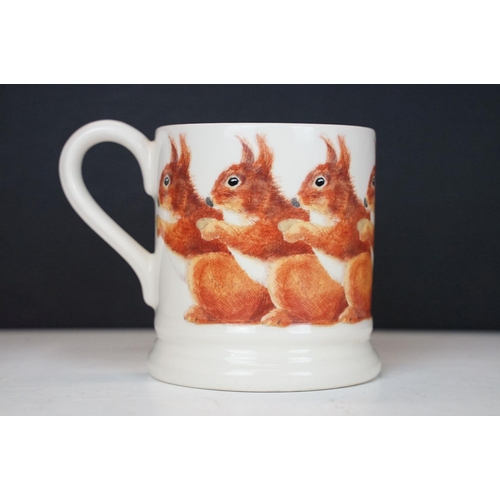 66 - A collection of three Emma Bridgewater litho 1/2 pint mugs to include Red Squirrel, Kingfisher and G... 