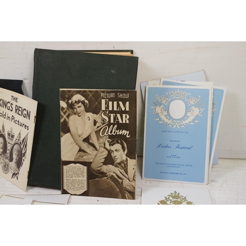 427 - Collection of Masonic Ladies' Festival event programmes / menus, circa 1960's/70's, featuring Barn H... 