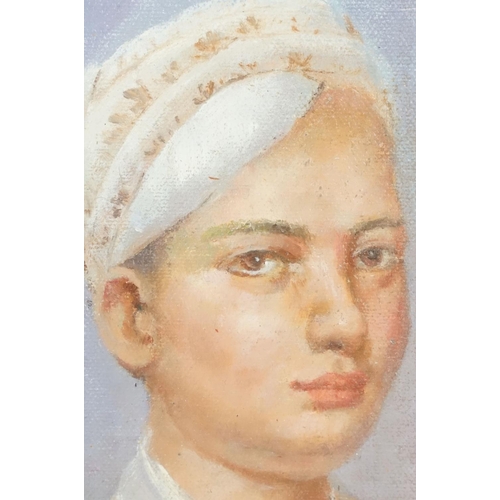 480 - A gilt framed oil painting of a young maharaja, 23.5 x 19cm, framed and glazed