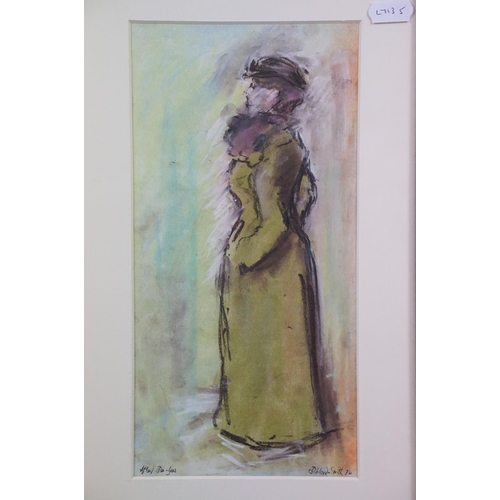 501 - D. Lloyd Smith, after Edgar Degas, ironing woman, pastel, signed lower right and dated 86, lower lef... 