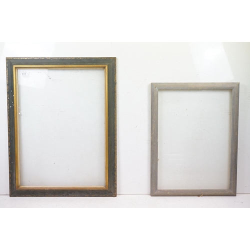 521 - Collection of ten various frames, including a gilt frame, label verso for The Rowley Gallery Ltd, Ke... 