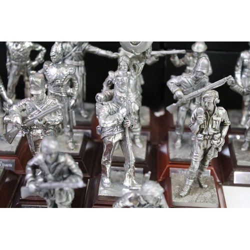 303 - A large collection of Royal Hampshire English Miniature fine art pewter sculptures to include many m... 