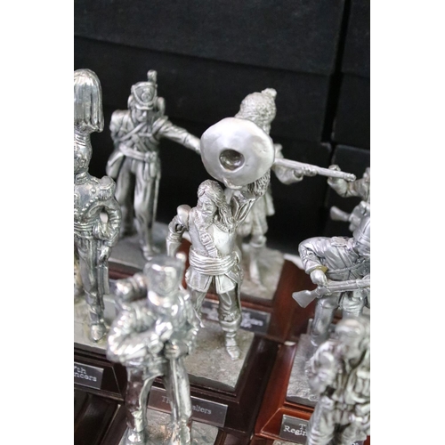 303 - A large collection of Royal Hampshire English Miniature fine art pewter sculptures to include many m... 