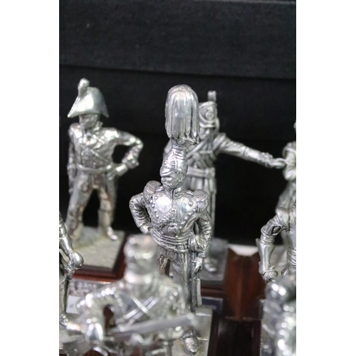 303 - A large collection of Royal Hampshire English Miniature fine art pewter sculptures to include many m... 