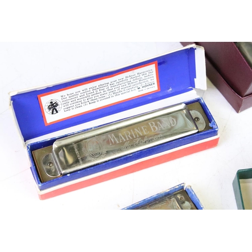 323 - A group of mixed collectables to include three boxed harmonicas and a royal Staffordshire commemorat... 