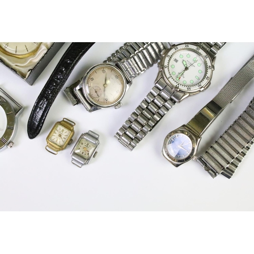 330 - A collection of vintage and contemporary ladies and gents wristwatches to include Tissot, Rotary and... 