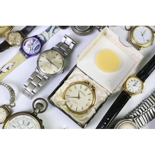 330 - A collection of vintage and contemporary ladies and gents wristwatches to include Tissot, Rotary and... 