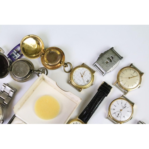 330 - A collection of vintage and contemporary ladies and gents wristwatches to include Tissot, Rotary and... 