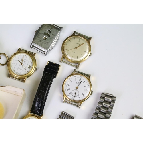 330 - A collection of vintage and contemporary ladies and gents wristwatches to include Tissot, Rotary and... 