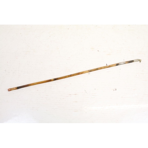 335 - A vintage cane sword stick with horse head pommel.