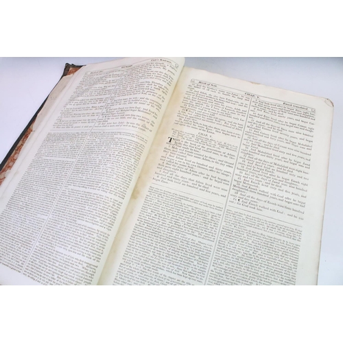 397 - 19th Century family Bible with Copious Notes Selected from the Commentary of the Rev. John Henry y R... 