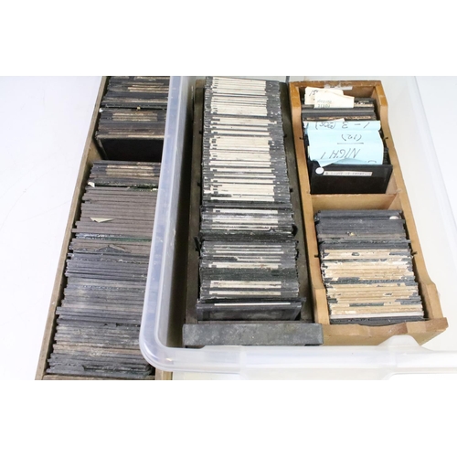 403 - Large collection of Victorian assorted magic lantern slides, mostly of illustrated narrative subject... 