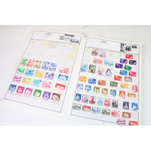 406 - Collection of world stamps across multiple partially filled small albums. Stamps date from early to ... 