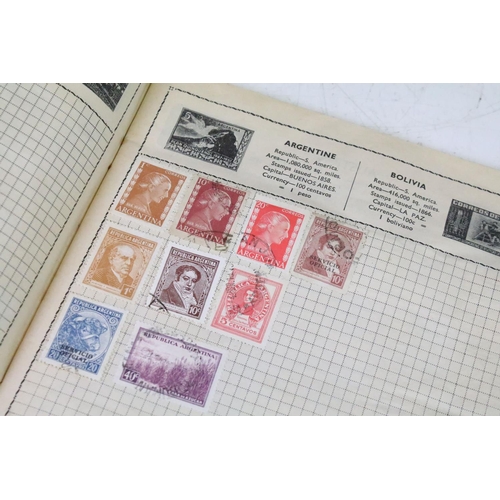 406 - Collection of world stamps across multiple partially filled small albums. Stamps date from early to ... 