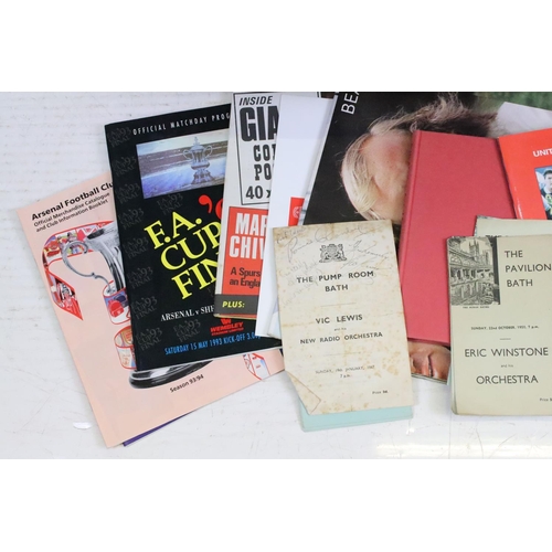 411 - Collection of football ephemera to include football programmes to include 1970s, 1980s and 1990s cha... 