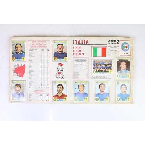 420 - A Panini Mexico Wolrd Cup 1970 sticker album, near complete with some not stuck to album pages.