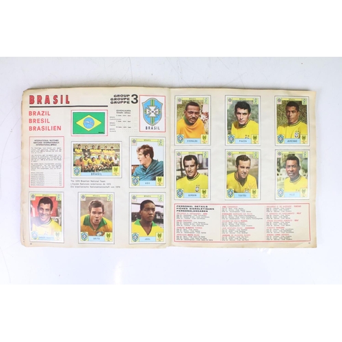 420 - A Panini Mexico Wolrd Cup 1970 sticker album, near complete with some not stuck to album pages.