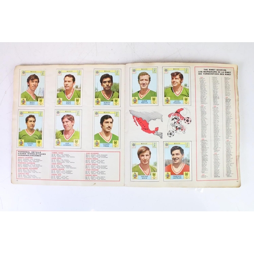 420 - A Panini Mexico Wolrd Cup 1970 sticker album, near complete with some not stuck to album pages.