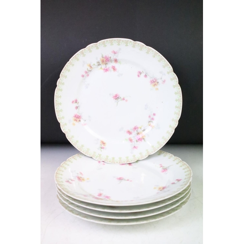 108 - Limoges extensive dinner set to include approximately; two large lidded tureens, 1 oval platters, 2 ... 