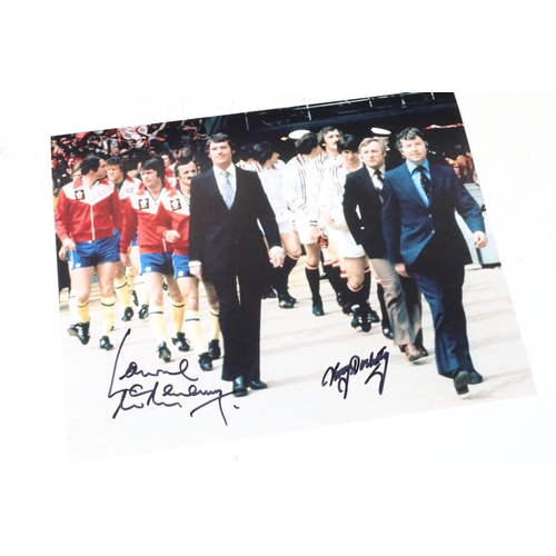 215 - Football Autographs - 1976 Manchester United v Southampton FA Cup Final 1976 - Four signed photos fe... 