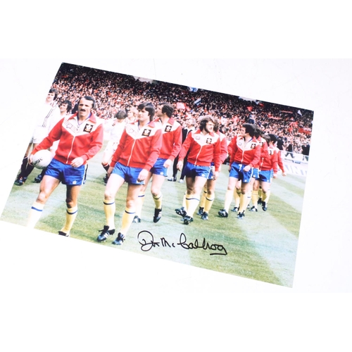 215 - Football Autographs - 1976 Manchester United v Southampton FA Cup Final 1976 - Four signed photos fe... 