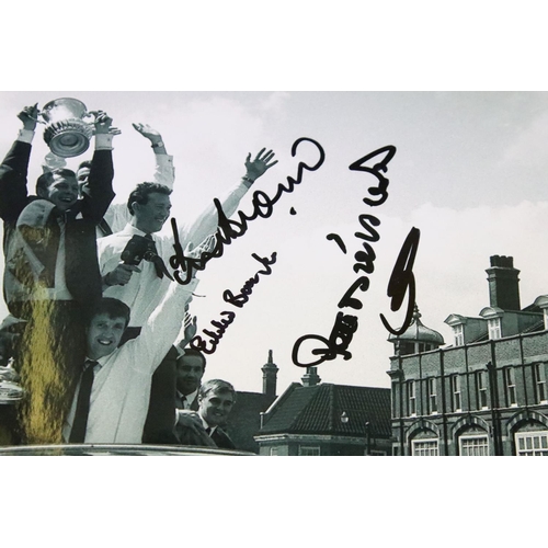 216 - Football Autographs - West Ham United - Five FA Cup winning photos to include 1964 signed by Brown, ... 