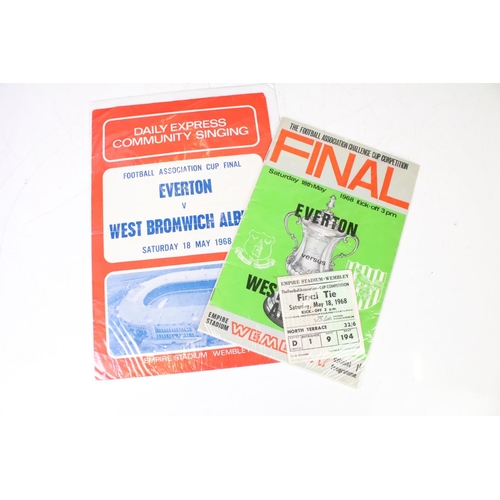 217 - Football Autographs & Programme - West Brom v Everton FA Cup 1966 - FC Final programme, ticket and s... 