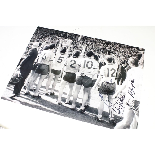 219 - Football Autographs & Programmes - Arsenal 1970/71 FA Cup Final - Five signed photo prints to includ... 