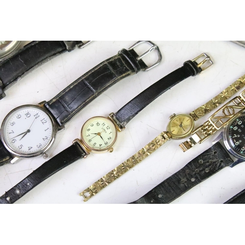 298 - A small collection of wristwatches to include Timex, Sekonda and Rotary examples contained within a ... 