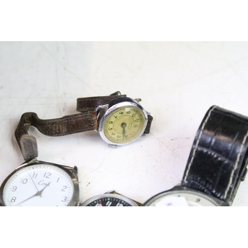 298 - A small collection of wristwatches to include Timex, Sekonda and Rotary examples contained within a ... 