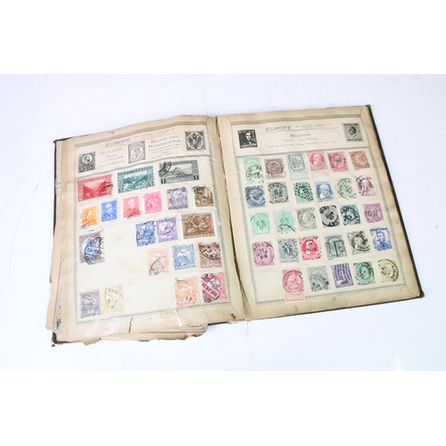 392 - Collection of assorted ephemera to include two partially filled world stamp albums, selection of tra... 