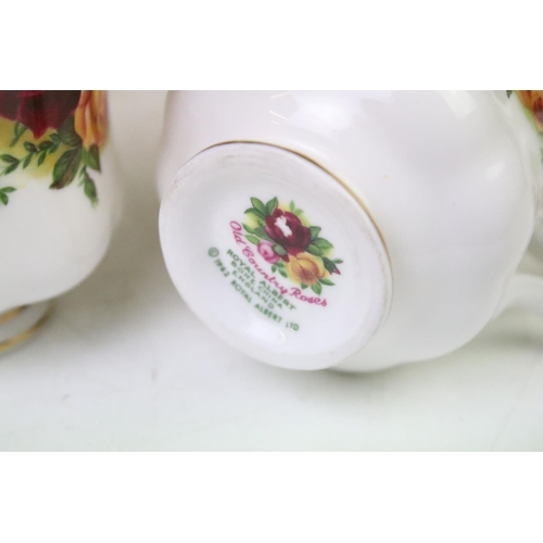 106 - Royal Albert Old Country Roses ceramics to include tea pot, cake stand, creamer jug, tea cups, coffe... 