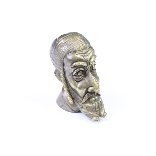 188 - Brass vesta in the form of a rabbi