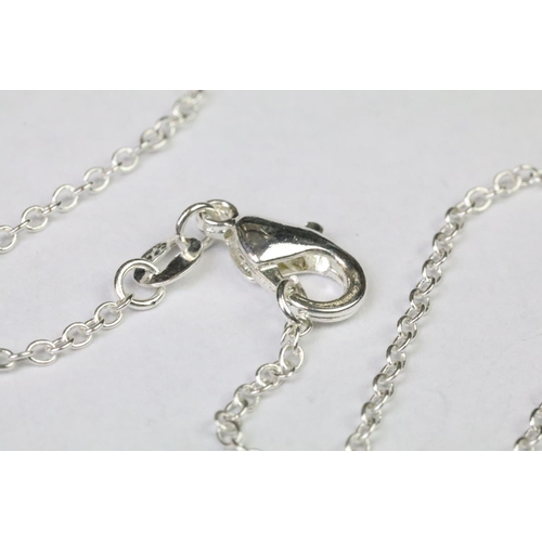 240 - Silver snake pendant necklace