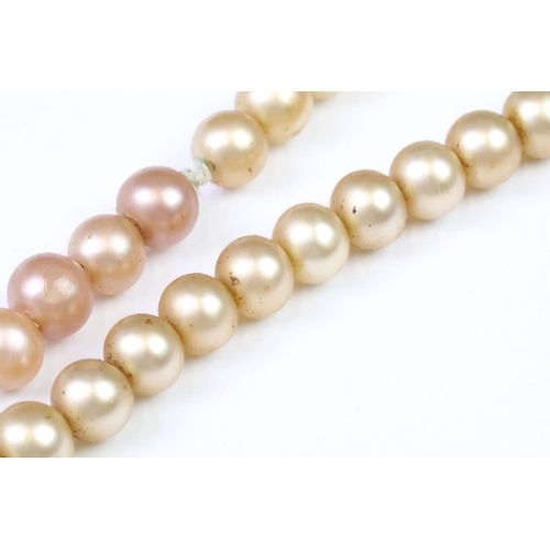 283 - A sterling silver Yard-O-Led propelling pencil together with a cased faux pearl necklace.