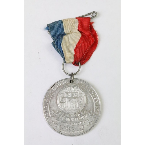 285 - A world war two era Police faithful service medal together with a quantity of coronation medals.