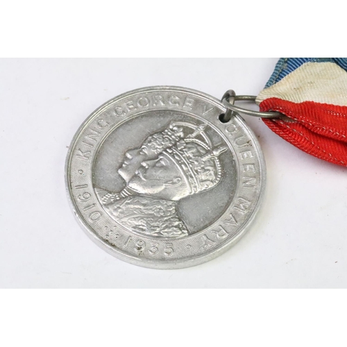 285 - A world war two era Police faithful service medal together with a quantity of coronation medals.