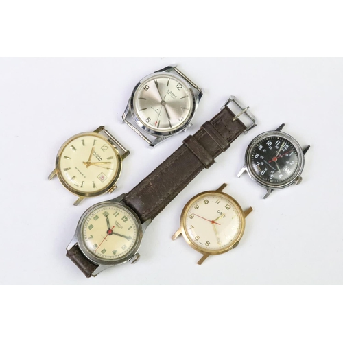 291 - A collection of ten gents vintage mechanical wristwatches to include Oris, Smiths, Timex, Olivia, La... 