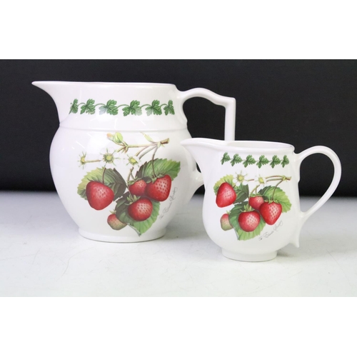 94 - Collection of Portmeirion Strawberry Fair ceramic to include six bowls, large dish, large jug and sm... 