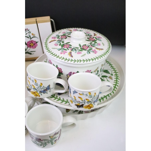 97 - Collection of Portmeirion Botanic Garden ceramics to include tazza, four mugs, two tart dishes, two ... 