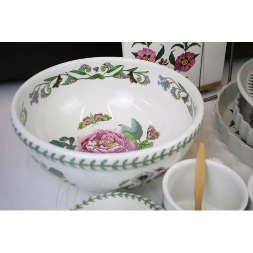 97 - Collection of Portmeirion Botanic Garden ceramics to include tazza, four mugs, two tart dishes, two ... 