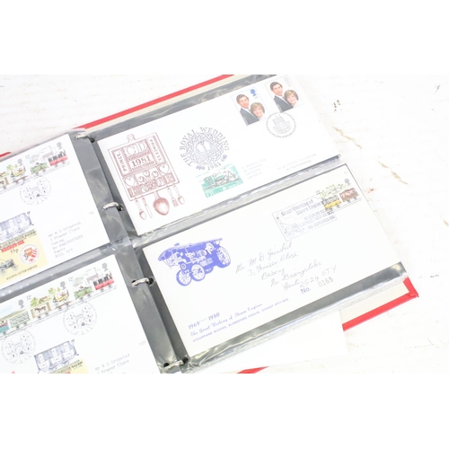 413 - Collection of stamps and first day covers to include four partially filled albums of first day cover... 