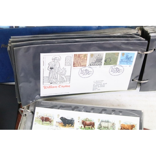 414 - Seven albums of first day covers covering a wide range of subjects dating from 1960s to the 1990s, a... 