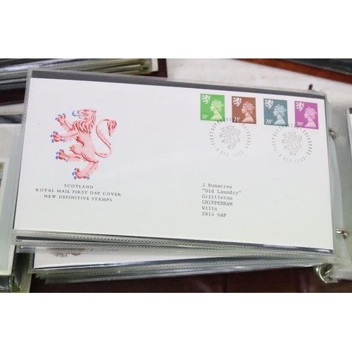 414 - Seven albums of first day covers covering a wide range of subjects dating from 1960s to the 1990s, a... 