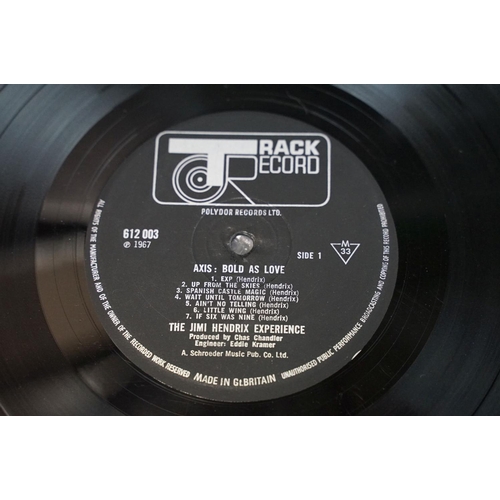 12 - Vinyl - The Jimi Hendrix Experience - Axis Bold As Love (1967, UK 1st pressing mono on Track Records... 