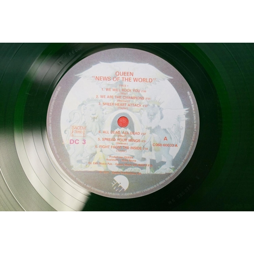 13 - Vinyl - Queen – News Of The World. Original French 1978 1st pressing limited green translucent vinyl... 