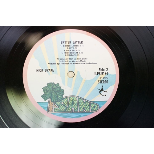 2 - Vinyl - Nick Drake – Bryter Layter, UK 1971, 1st pressing, pink rim, textured sleeve, A-1U / B-1U ma... 